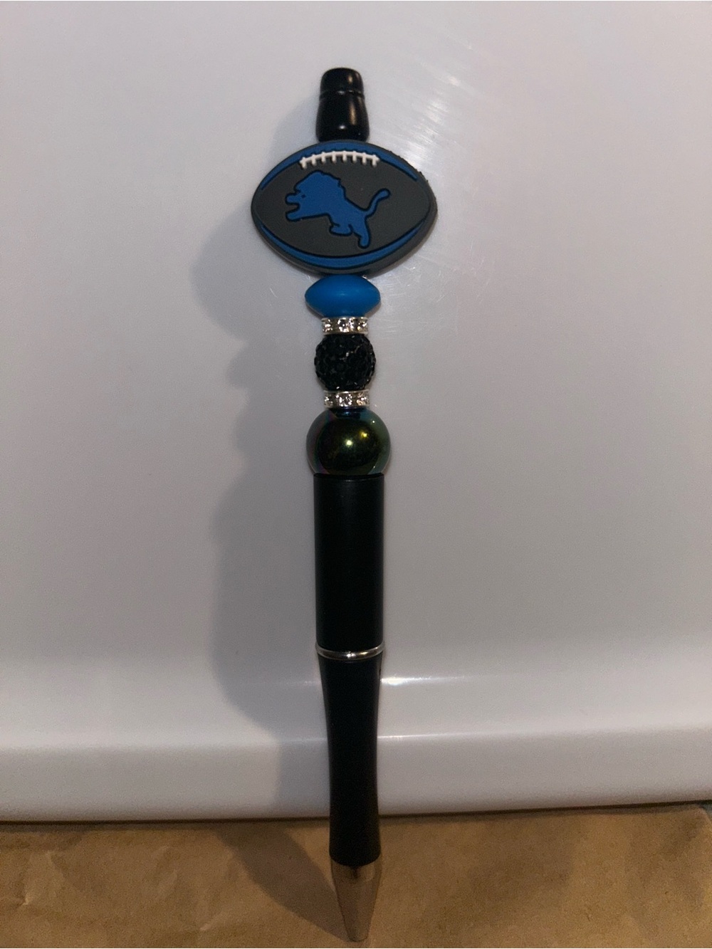 Detroit lions beaded pen